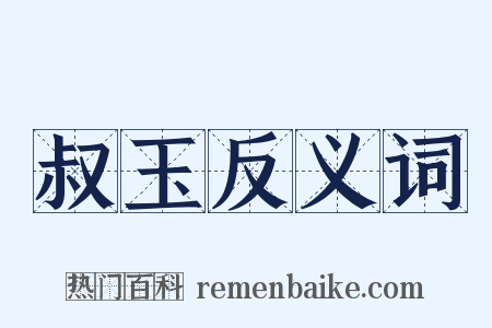 叔玉反义词是什么意思的图片